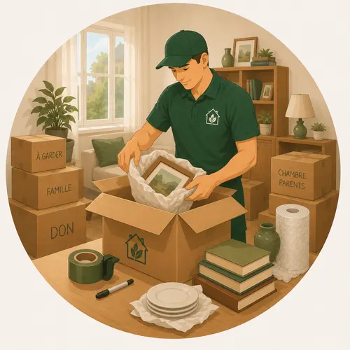 Mise en carton et organisation des affaires