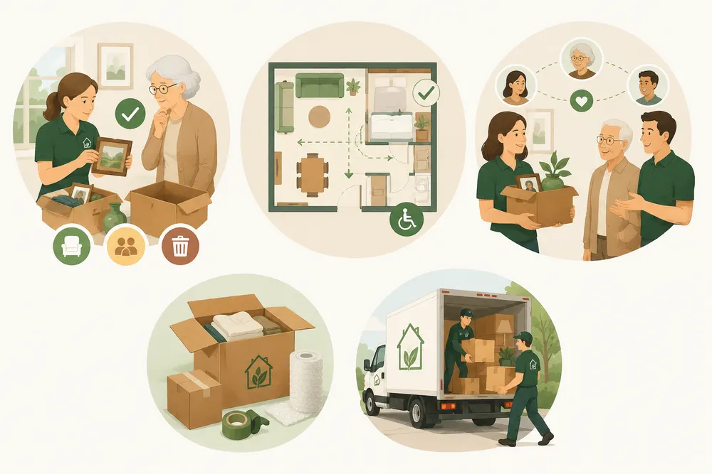 Sélection et tri du mobilier avant départ